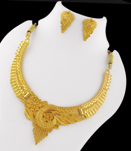 Makezak Brass Gold Jewellery Set