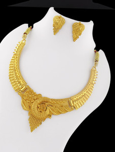 Makezak Brass Gold Jewellery Set