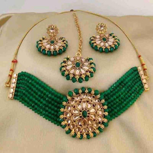 IBM COLLECTIONS Alloy Green Jewellery Set