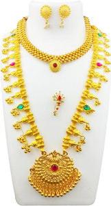 Swaroop Designer Alloy Gold Jewellery Set