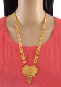 डेन्सी Designer and Stylish Brass Gold Plated Fashion Necklace for Women गोल्ड प्लेटेड एलॉय नेकलेस