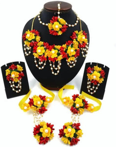 12SEASONS Metal Red Jewellery Set