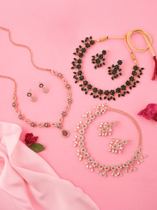brado jewellery Brass Rose Gold, Gold, White Jewellery Set