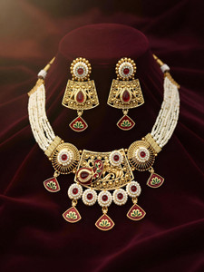 NANDAI Alloy Gold-plated Multicolor Jewellery Set