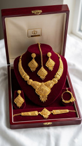 Yash Sales Brass Gold-plated Gold Jewellery Set