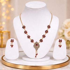 VIVAAN Stone Black, Blue Jewellery Set