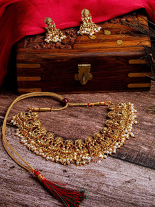 RAAJIS Alloy Gold-plated Gold Jewellery Set