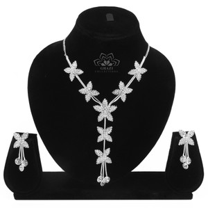 Ghazi Collection Brass Silver Silver Jewellery Set