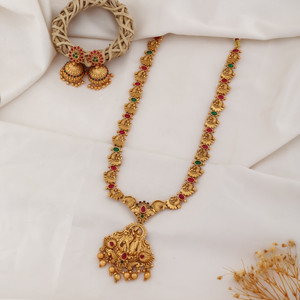 vihaajewellery Brass Gold-plated Gold Jewellery Set