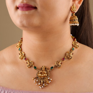 vihaajewellery Brass Multicolor Jewellery Set