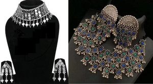 Samridhi DC Alloy Silver Silver Jewellery Set