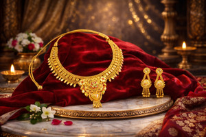 Guarantee Ornament House Brass Gold-plated Gold Jewellery Set