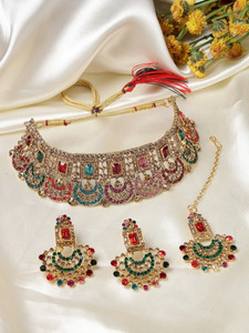 Sukkhi Alloy Gold-plated Multicolor Jewellery Set