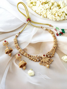 RUBANS Brass Gold-plated Gold Jewellery Set