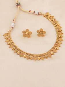 AARIYA Copper Gold-plated Gold Jewellery Set