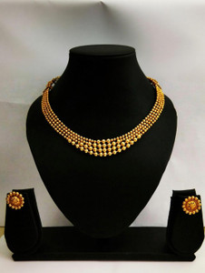 Shreenath Copper Gold-plated Gold Jewellery Set