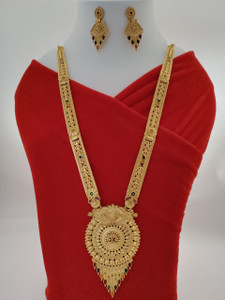 OmKrishiv Brass Gold-plated Gold Jewellery Set