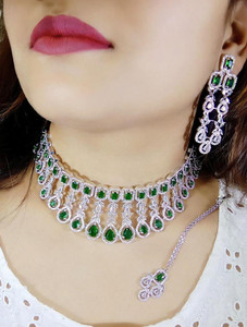 NEN COLLECTION Alloy Green Jewellery Set