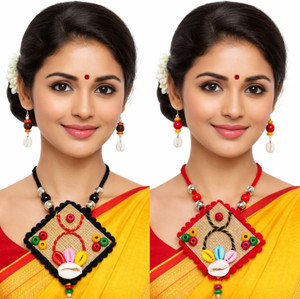Loknath Handcraft Jute Multicolor Jewellery Set