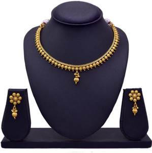 Design Traditional India Copper Gold-plated Gold Jewellery Set