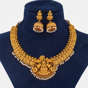 Grisha Jewellery Brass, Alloy Gold-plated Gold Jewellery Set
