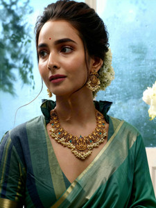 ROFARWORD Brass, Copper Gold-plated Gold Jewellery Set