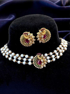 Influtive Brass, Copper Gold-plated Gold Jewellery Set