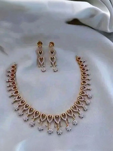 NAKMAN JEWELLERY Brass, Copper Gold-plated Gold Jewellery Set