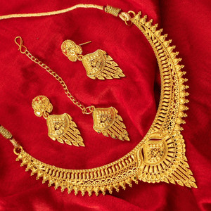LILY JEWELLERY Brass Gold-plated Gold Jewellery Set