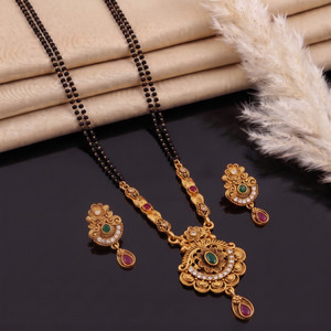 Krishna Creation Alloy Gold-plated Multicolor Jewellery Set
