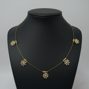 vrindora INVISIBLE NECKLACE FIR WOMEN Cubic Zirconia Gold-plated Plated Alloy Necklace