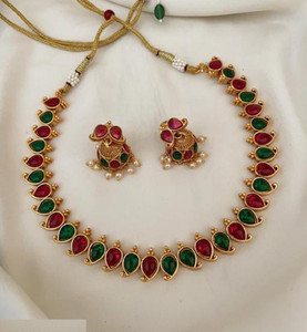 FALLALERY Copper Gold-plated Gold Jewellery Set