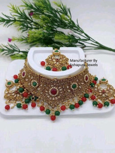 SS IMITATION JEWELLERY Alloy Gold-plated Multicolor Jewellery Set
