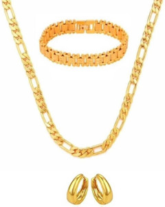 Juneja Enterprises Brass Gold-plated Gold Jewellery Set