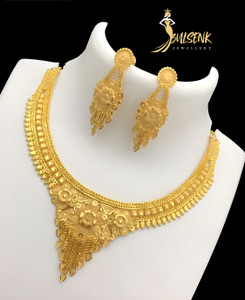 bulsenk Alloy Gold-plated Gold Jewellery Set