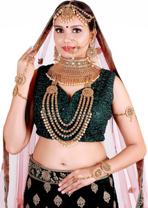SHIV SHAKTI JEWELLERS Alloy Gold-plated Gold Jewellery Set