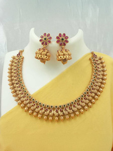 Joyful Alloy Gold Jewellery Set