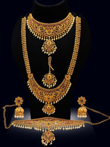 Nagneshi Art Alloy Gold-plated Gold Jewellery Set