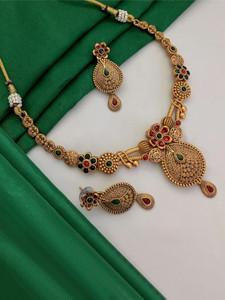 kapi creation Brass Gold-plated Gold Jewellery Set