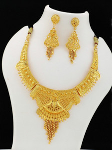 bulsenk Alloy Gold-plated Gold Jewellery Set