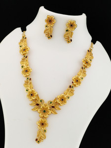 evashoppy Alloy Gold Jewellery Set