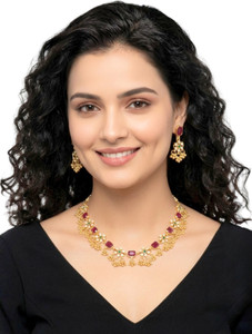 VIVANTA DESIGN Alloy Gold Jewellery Set