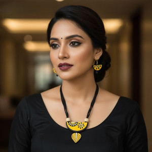 seraphaire Terracotta Yellow Jewellery Set