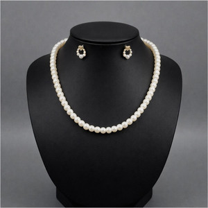 Aasthas Collection Mother of Pearl White Jewellery Set