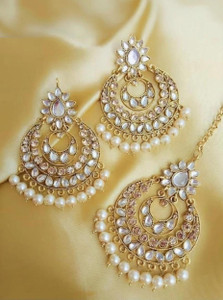 JEWERICHE IMITATION Alloy Gold, Brown Jewellery Set