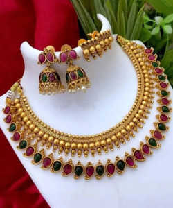KEYMAX Copper Gold-plated Gold Jewellery Set