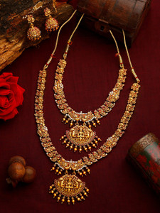 YELLOW CHIMES Metal Gold Jewellery Set