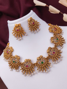vihaajewellery Brass Multicolor Jewellery Set