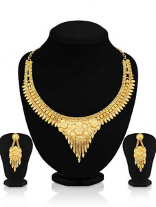bulsenk Alloy Gold-plated Gold Jewellery Set