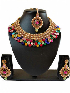 ANRA JEWEL Mother of Pearl Gold-plated Multicolor, Gold Jewellery Set